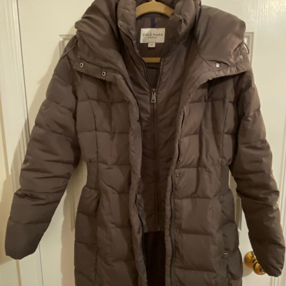 Cole Haan Bib Insert Down Coat - Small - Picture 3 of 5